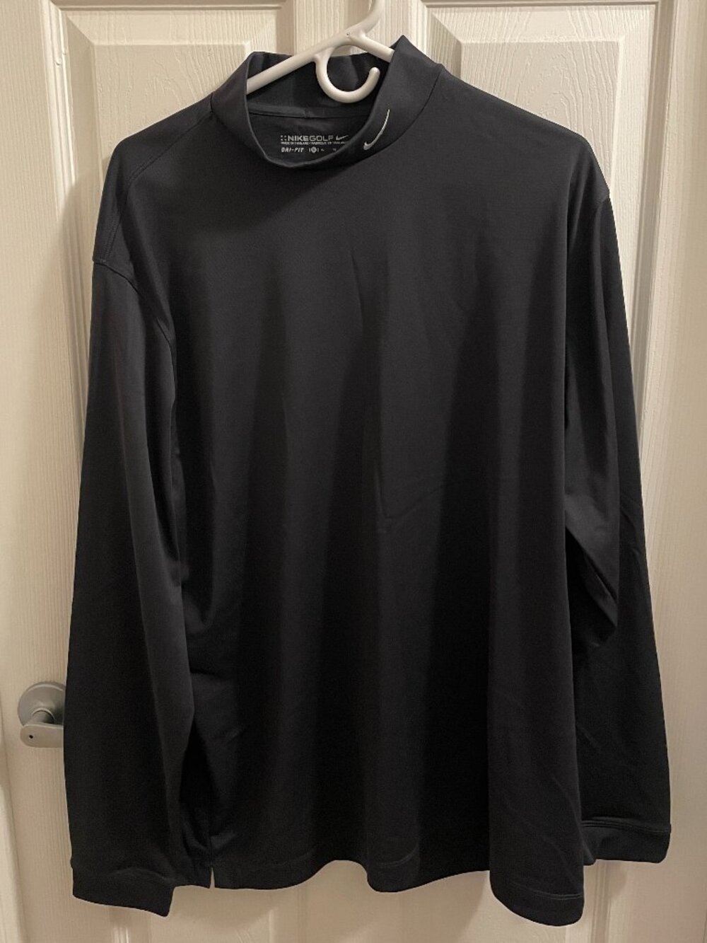 NikeGolf DriFIT Long Sleeve Mock Neck Shirt Mens XL Dark Grey 381235-058